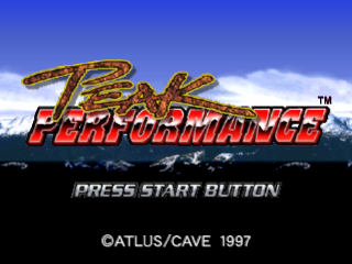 Peak Performance title screen for Playstation
